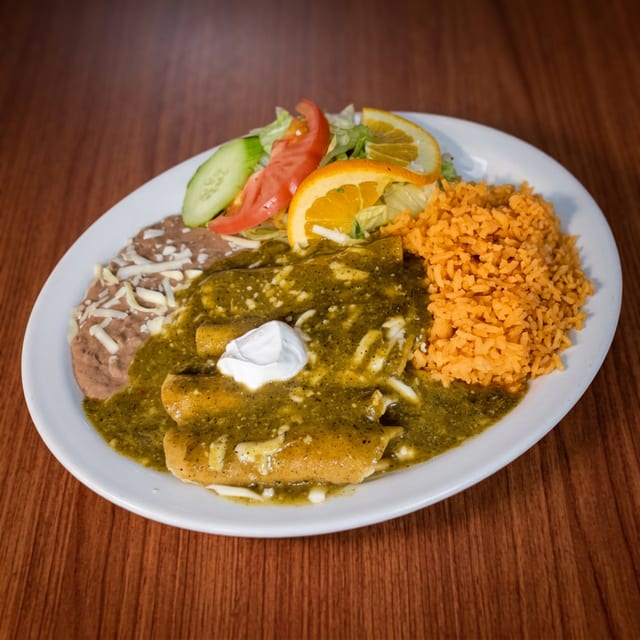 Enchiladas Verde Platillo.
